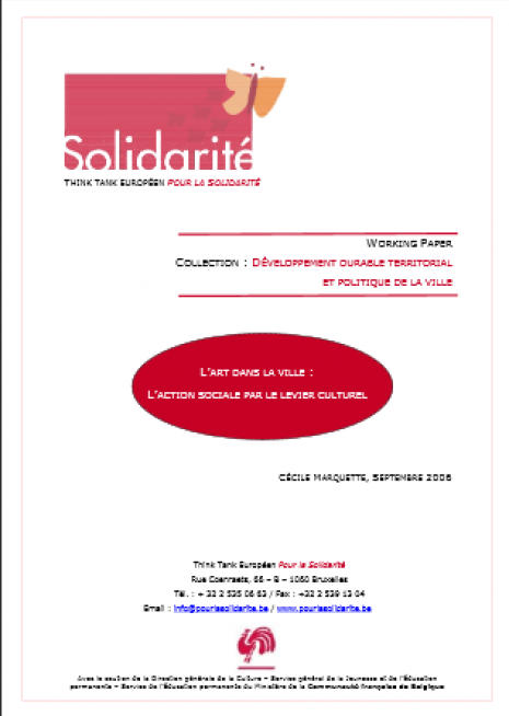 image couverture L’ ART DANS LA VILLE : L’ ACTION SOCIALE PAR LE LEVIER CULTURE