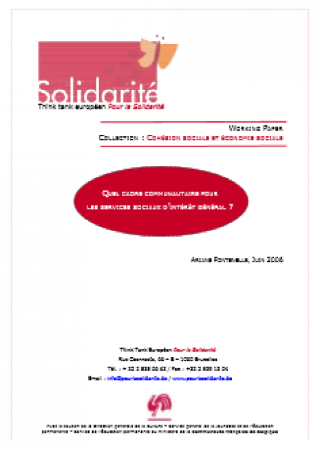image couverture Q UEL CADRE COMMUNAUTAIRE POUR LES SERVICES SOCIAUX D ’ INTÉRÊT GÉNÉRAL