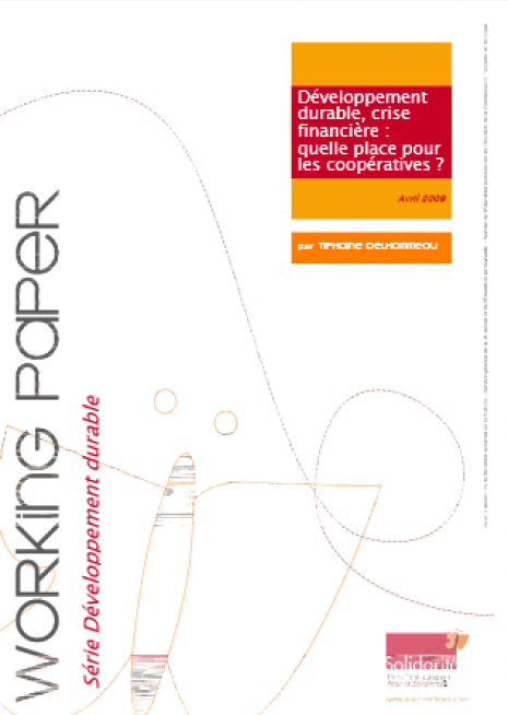 image couverture développement durable, crise financière quelle place pour les coopératives