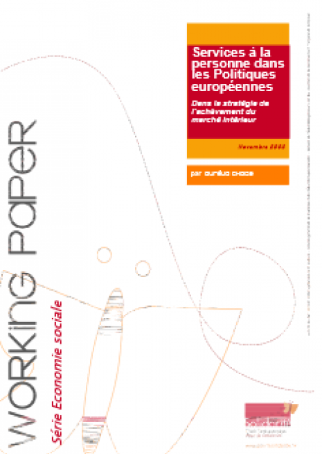 image couverture Services à la personne dans les Politiques européennes dans la stratégie de l'achèvement du marché intérieur