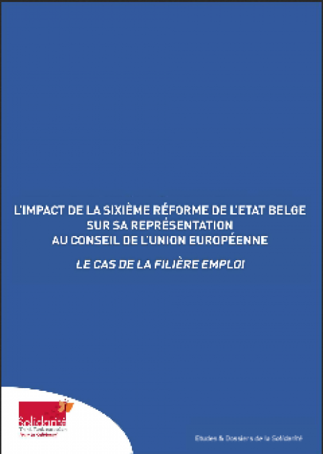 image couverture impact de la sixième réforme de l'état belge emlpoi