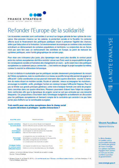 Note d'analyse France stratégie